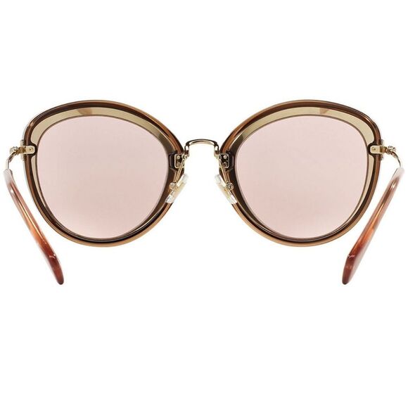 Miu Miu Pink Mirrored Sunglasses Bordeaux/Brown - Picture 4 of 5
